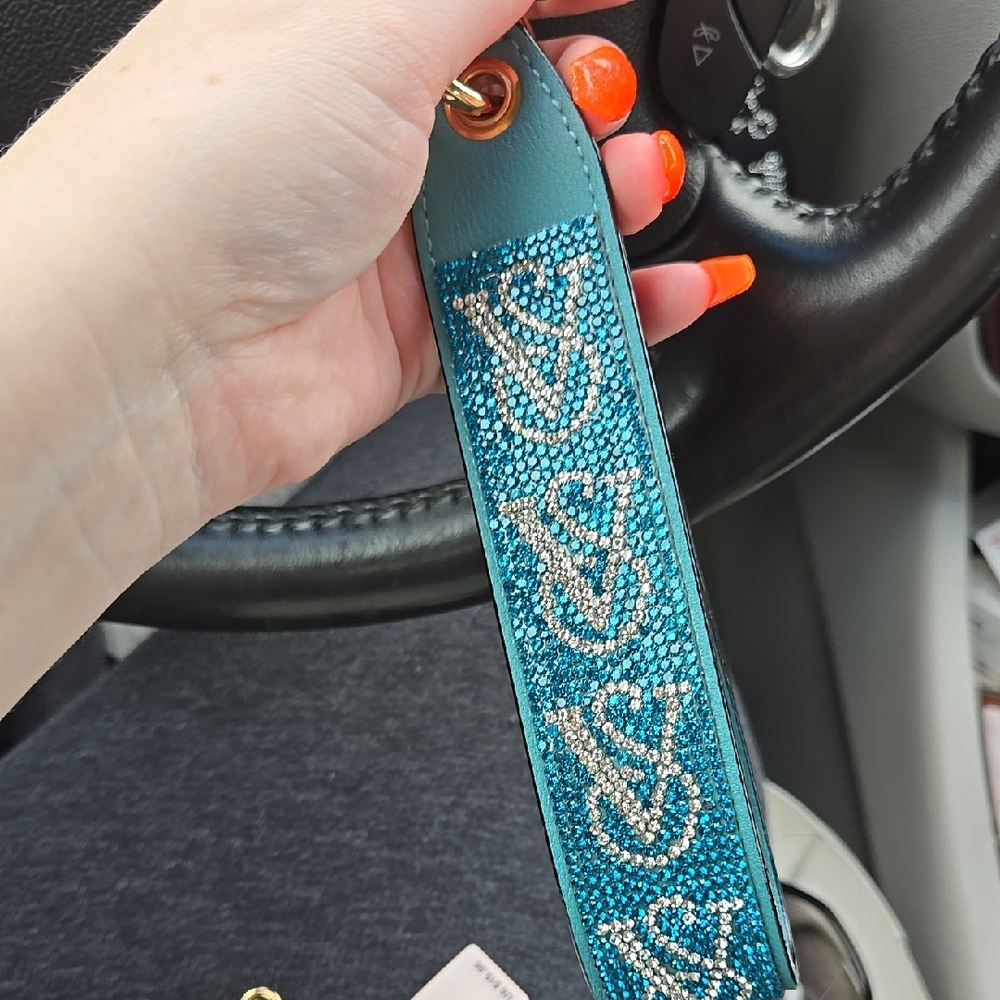 Blue and Silver Rhinestone Key Holder